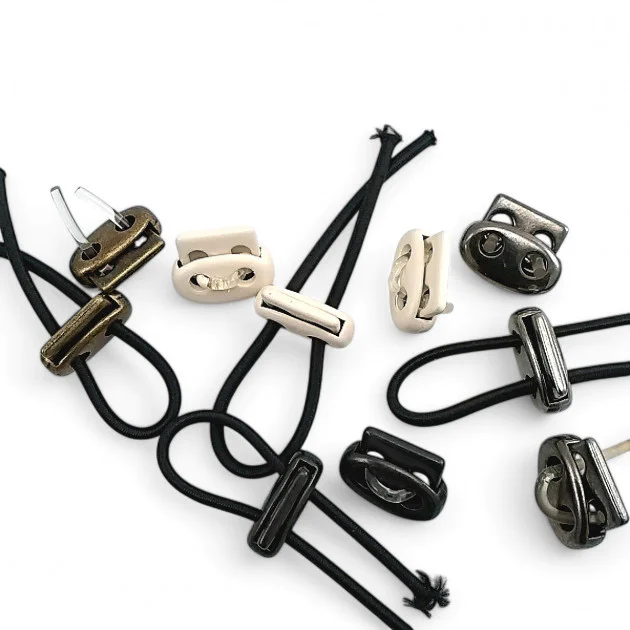 Two Hole Small Oval Metal Stopper 4 mm Hole Diameter Stopper - Top Press CGT0045