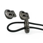 Two Hole Big Oval Metal Stopper 5 mm Hole Diameter Stopper - Top Press CGT0046