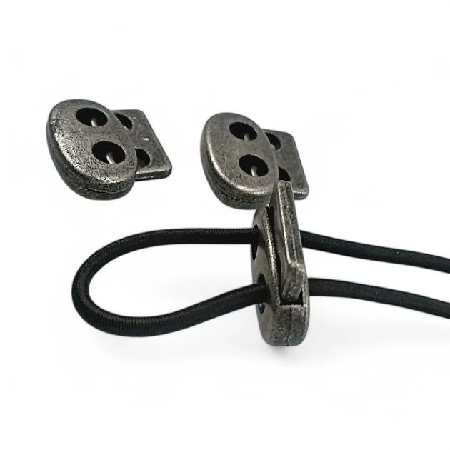 Two Hole Big Oval Metal Stopper 5 mm Hole Diameter Stopper - Top Press CGT0046