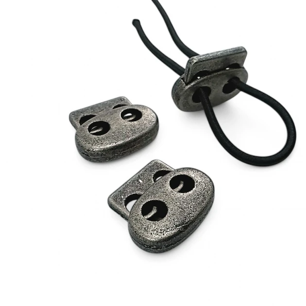 Two Hole Big Oval Metal Stopper 5 mm Hole Diameter Stopper - Top Press CGT0046