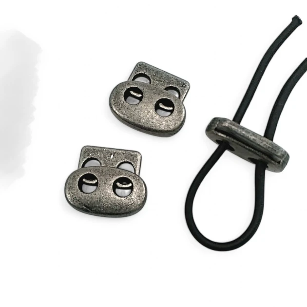 Two Hole Big Oval Metal Stopper 5 mm Hole Diameter Stopper - Top Press CGT0046