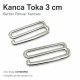 3 cm / 1.18 in Hook Buckle for Barber Cape CGT004962 - Durable metal buckle designed for secure fastening of barber capes