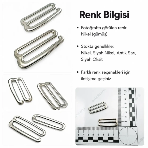 3 cm / 1.18 in Hook Buckle for Barber Cape CGT004962 - Durable metal buckle designed for secure fastening of barber capes