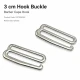 3 cm / 1.18 in Hook Buckle for Barber Cape CGT004962 - Durable metal buckle designed for secure fastening of barber capes