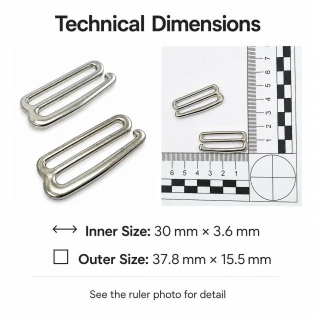 3 cm / 1.18 in Hook Buckle for Barber Cape CGT004962 - Durable metal buckle designed for secure fastening of barber capes