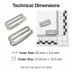 3 cm / 1.18 in Hook Buckle for Barber Cape CGT004962 - Durable metal buckle designed for secure fastening of barber capes