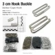 3 cm hook buckle for barber cape, 50 pieces pack, zamak metal construction, strong holding capacity for hairdressing use