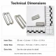 3 cm hook buckle for barber cape, 50 pieces pack, zamak metal construction, strong holding capacity for hairdressing use