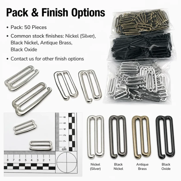 3 cm hook buckle for barber cape, 50 pieces pack, zamak metal construction, strong holding capacity for hairdressing use