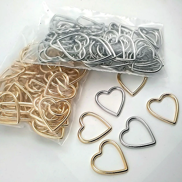 2 cm 0.8" Heart Shaped Swimsuit and Bikini Accessory - Neckline Accessory 50 Pieces/Pack CGT4500PCK