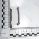 Hanger Chain Post Hole Square End 7.5 cm Length Metal E 1720