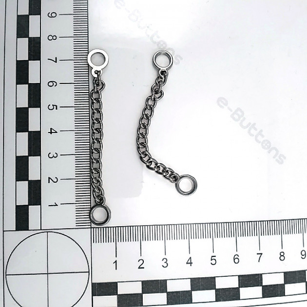 Coat Hanger Chain End Inner Diameter 6.5 mm Metal Length 7.5 cm E 1789
