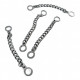 Coat Hanger Chain End Inner Diameter 6.5 mm Metal Length 7.5 cm E 1789