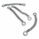Coat Hanger Chain End Inner Diameter 6.5 mm Metal Length 7.5 cm E 1789