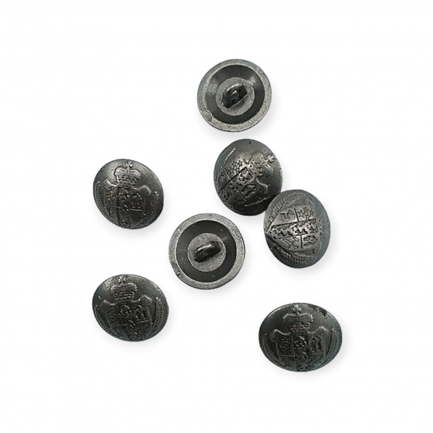 Shank Button For Coat of Arms Pattern 15 mm - 24 L ( E 1268 Larger ) E 1051