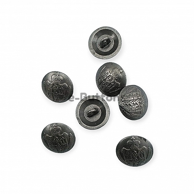 Shank Button For Coat of Arms Pattern 15 mm - 24 L ( E 1268 Larger ) E 1051