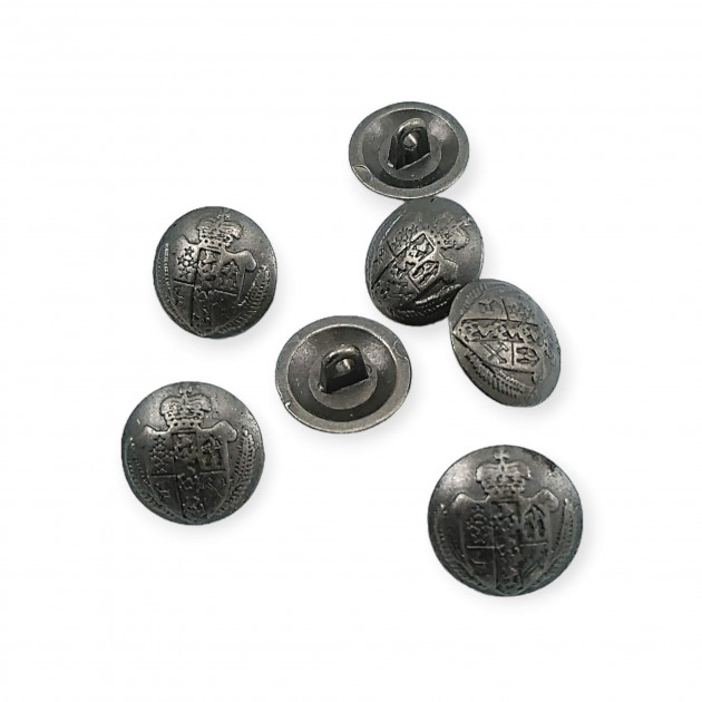 Shank Button For Coat of Arms Pattern 15 mm - 24 L ( E 1268 Larger ) E 1051