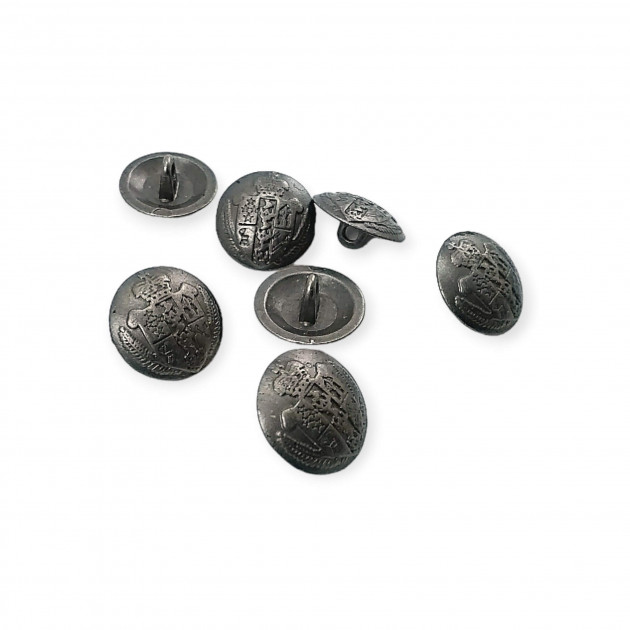 Shank Button For Coat of Arms Pattern 15 mm - 24 L ( E 1268 Larger ) E 1051