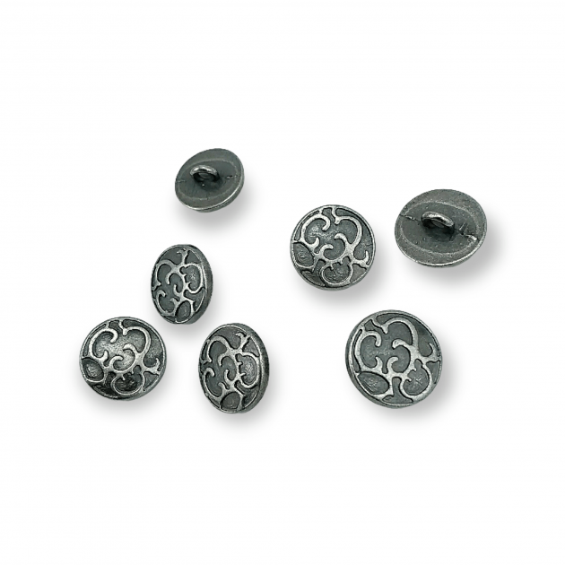 14 mm - 22 L Metal Shank Button Patterned E 1124