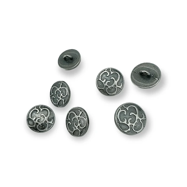 14 mm - 22 L Metal Shank Button Patterned E 1124
