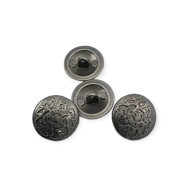 19 mm - 30 Boy Metal Ayaklı Düğme Arma Desenli E 1158