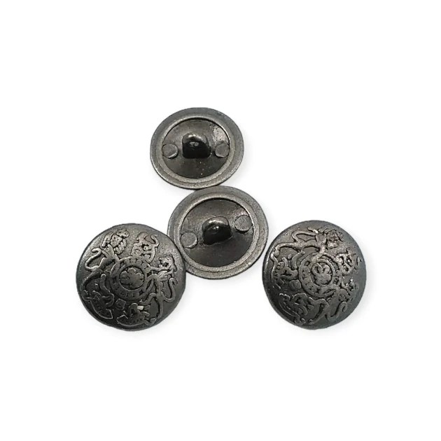 19 mm - 30 Boy Metal Ayaklı Düğme Arma Desenli E 1158
