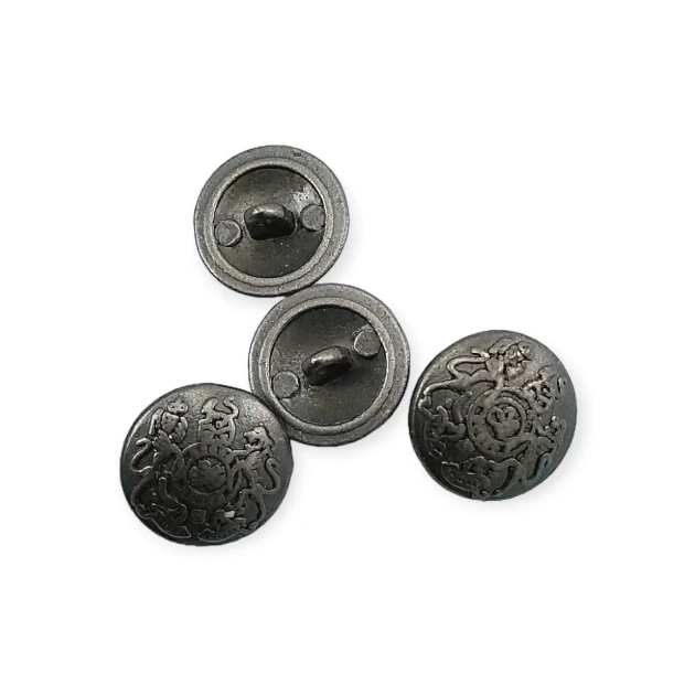 19 mm - 30 Boy Metal Ayaklı Düğme Arma Desenli E 1158