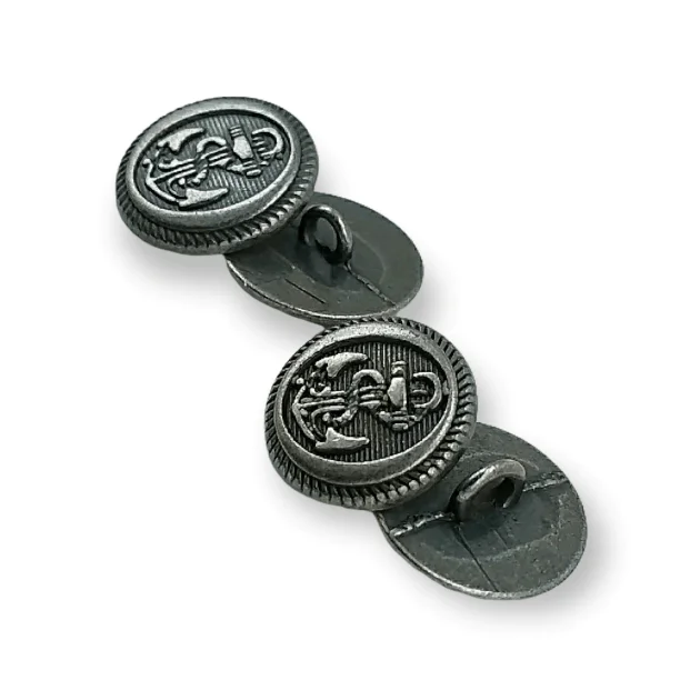 15 mm - 24 Boy Metal Ayaklı Düğme Çapa Tasarımlı ( E 1151 Büyüğü) E 1164