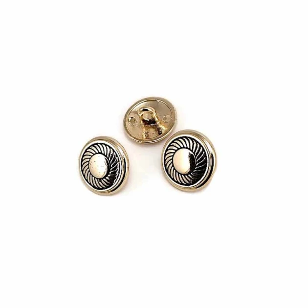 15 mm - 24 L Gold Plated Blouse Shirt Jacket Cufflink E 118 MN V1