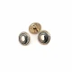 15 mm - 24 L Gold Plated Blouse Shirt Jacket Cufflink E 118 MN V1