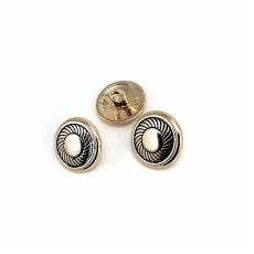 15 mm - 24 L Gold Plated Blouse Shirt Jacket Cufflink E 118 MN V1