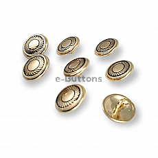 Gold Jacket Cufflinks 8pcs Button Set 15 mm - 24 L E 118 SET8
