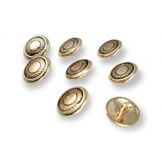 Gold Jacket Cufflinks 8pcs Button Set 15 mm - 24 L E 118 SET8 Gold Jacket Cufflinks 8pcs Button Set 15 mm - 24 L E 118 SET8