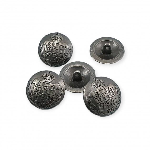 Metal Ayaklı Düğme Arma Desenli 20 mm - 34 Boy ( E 1051 Büyüğü ) E 1268