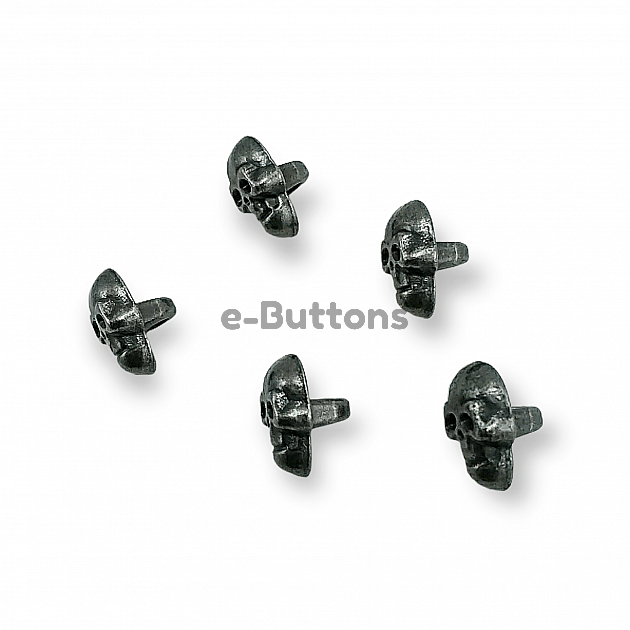 Skull Shaped Shank Button 11.4 X 7.8 mm E 1465