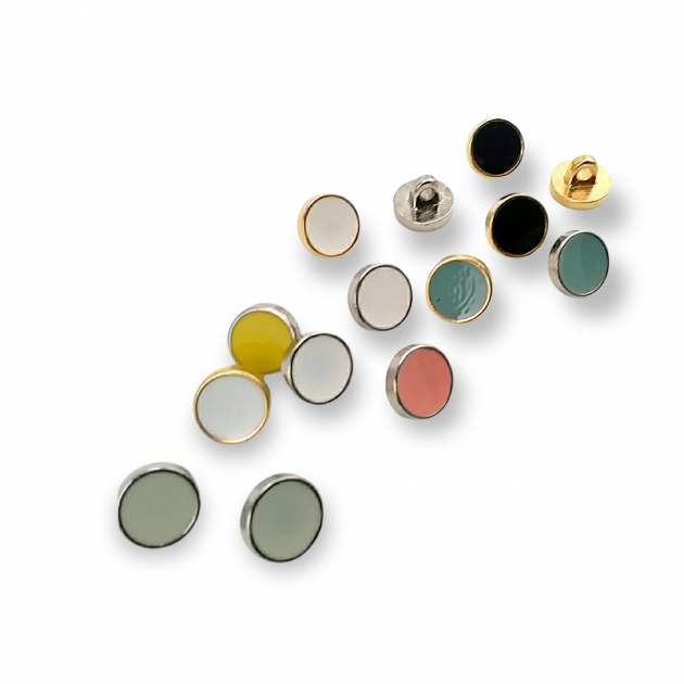 Small Button Enamel Dress and Blouse Button 10 mm - 16 L E 1540
