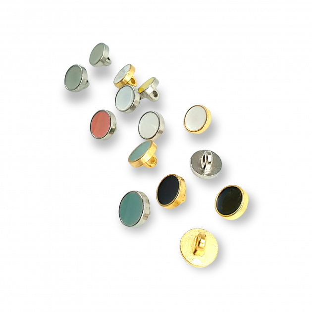 Small Button Enamel Dress and Blouse Button 10 mm - 16 L E 1540