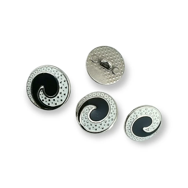 Transparent Enameled Button Jacket and Coat Cufflinks 17 mm - 28 L E 1680