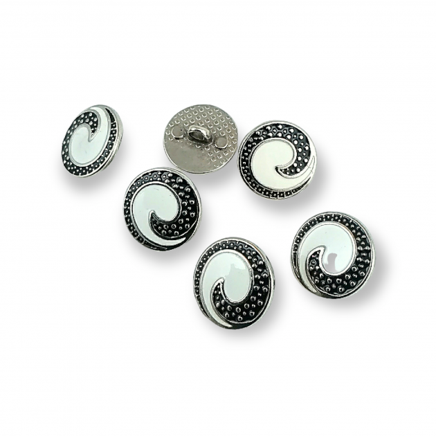 Transparent Enameled Button Jacket and Coat Cufflinks 17 mm - 28 L E 1680