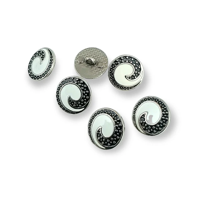 Transparent Enameled Button Jacket and Coat Cufflinks 17 mm - 28 L E 1680