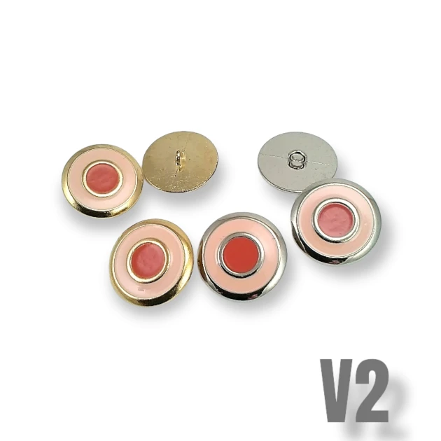 Enamel Jacket and Coat Button 22 mm - 34 L Set of 8 Spring Colors E 1949 SET8 V2
