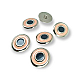 Enamel Jacket and Coat Button  22 mm - 36 L Set of 8 Spring Colors E 1949 SET8 V2