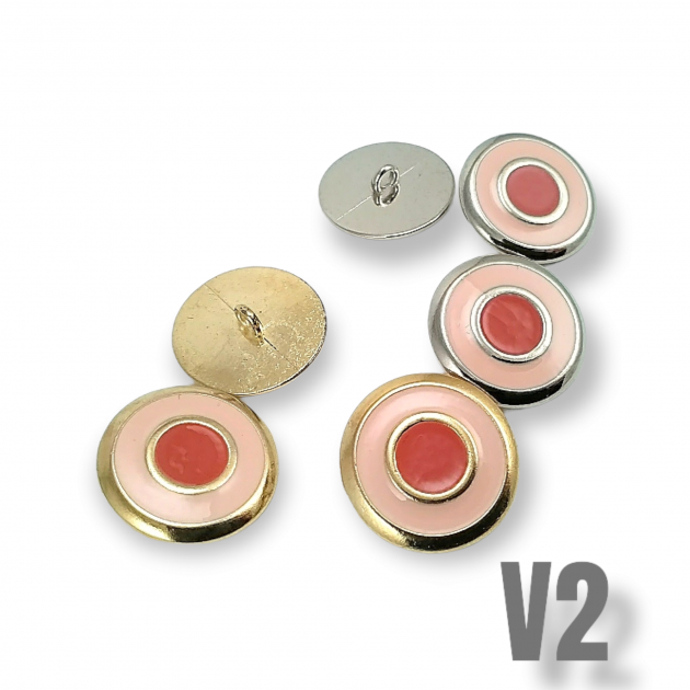 Enamel Jacket and Coat Button  22 mm - 34 L Set of 8 Spring Colors E 1949 SET8 V2