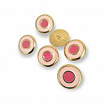 Enamel Jacket and Coat Button  22 mm - 36 L Set of 8 Spring Colors E 1949 SET8 V2