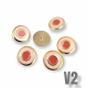 Enamel Jacket and Coat Button  22 mm - 34 L Set of 8 Spring Colors E 1949 SET8 V2