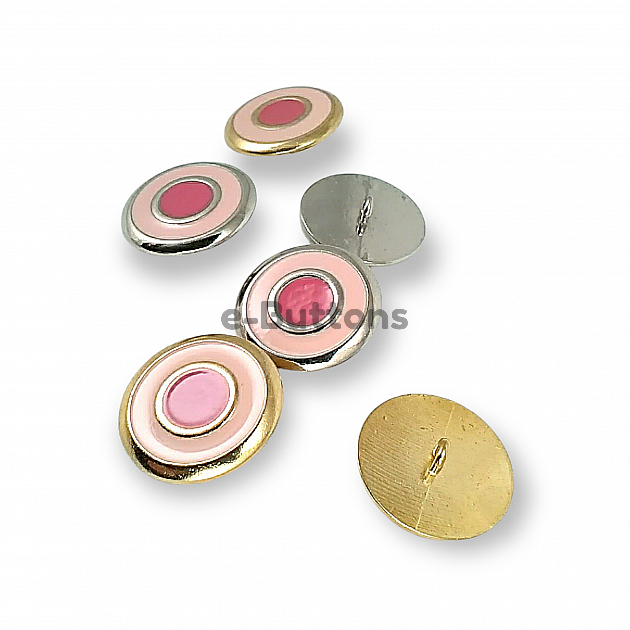 Enamel Jacket and Coat Button  22 mm - 36 L Set of 8 Spring Colors E 1949 SET8 V2