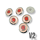 Enamel Jacket and Coat Button  22 mm - 36 L Set of 8 Spring Colors E 1949 SET8 V2