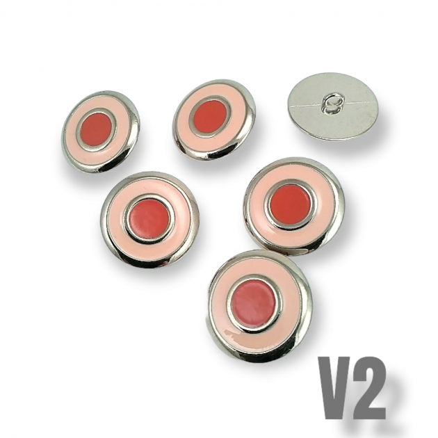 Enamel Jacket and Coat Button  22 mm - 34 L Set of 8 Spring Colors E 1949 SET8 V2