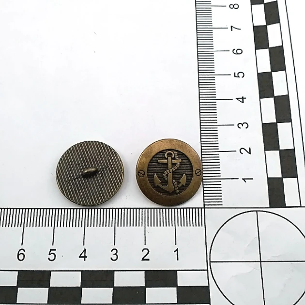 Shank Button Ship Anchor Design 23 mm - 36 L E 2043