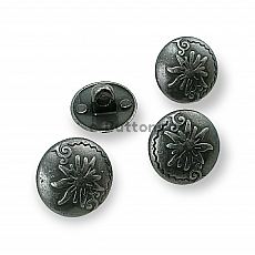 Metal Shank Button Patterned 15 mm 22 L  E 331